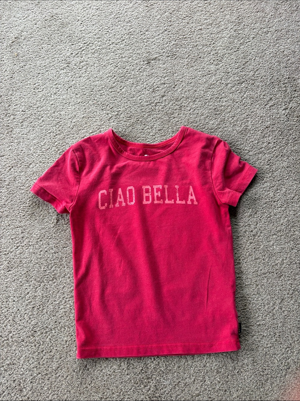 Five Star Hot Pink "CIAO BELLA" Short Sleeve Tee